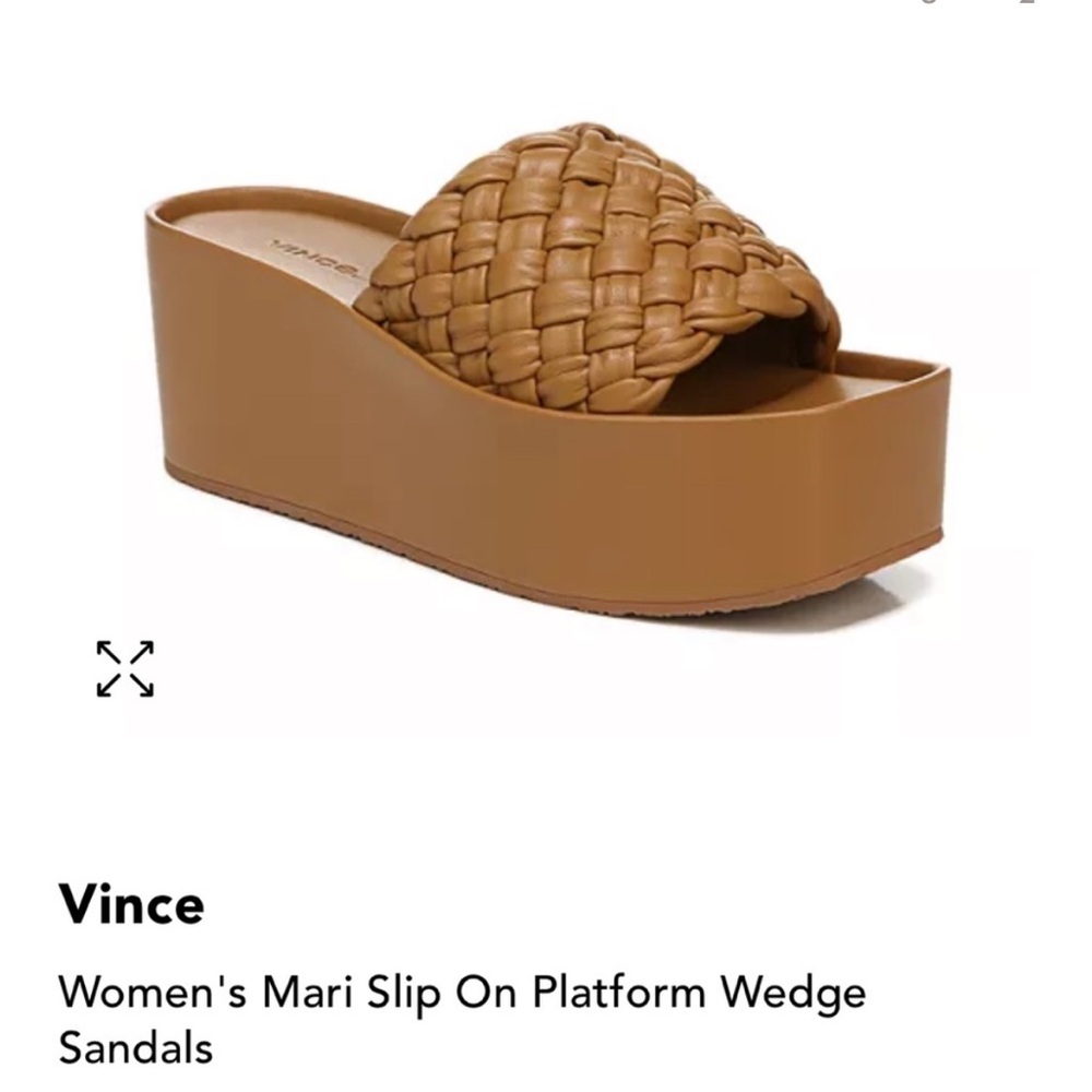 Vince Mari Wedge Slides Platform Sandal 7 w box